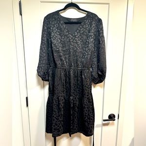 Size 16 Lane Bryant Black Leopard Print Dress